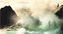 Playa de Osmo / mar batiendo contra la costa